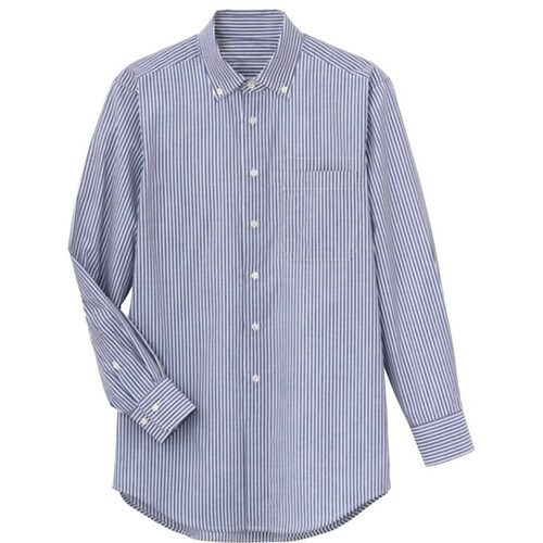 サンペックス 長袖ボタンダウンシャツ ストライプ