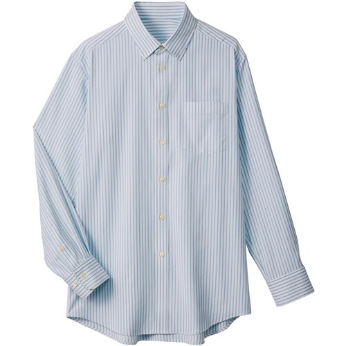 サンペックス 長袖レギュラーカラーシャツ ブルー