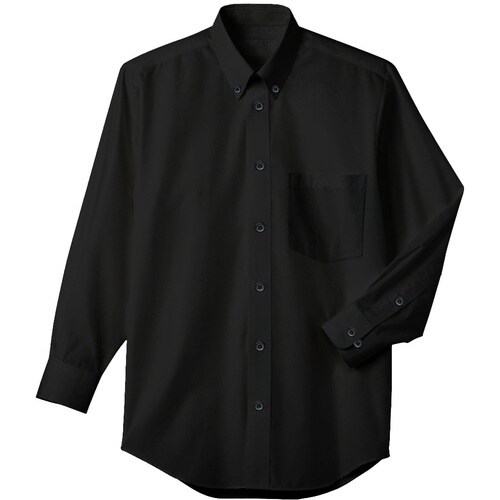 サンペックス 長袖ボタンダウンシャツ ブラック L