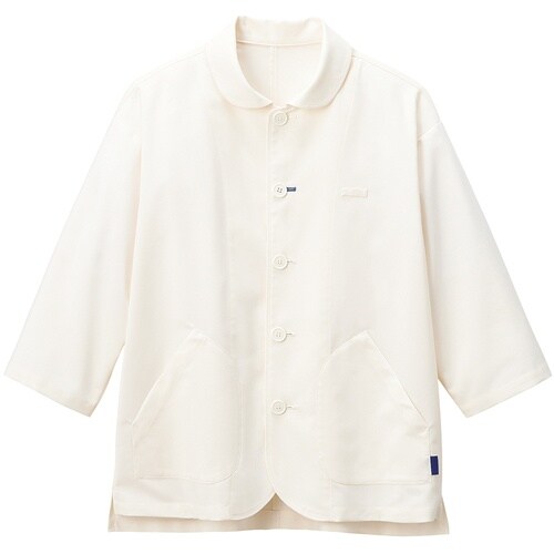 サンペックス 七分袖ショップコート オフホワイト