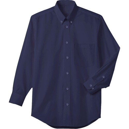 サンペックス 長袖ボタンダウンシャツ ネイビー S