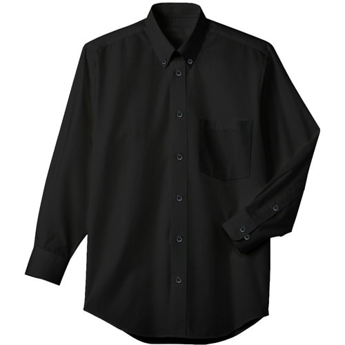 サンペックス 長袖ボタンダウンシャツ ブラック L