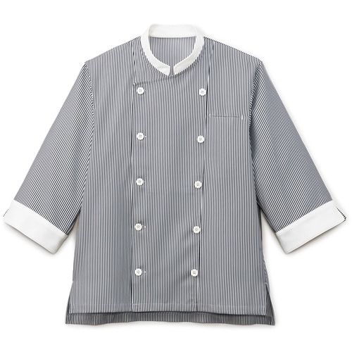 サンペックス 七分袖ショップコート ホワイト*ブラ