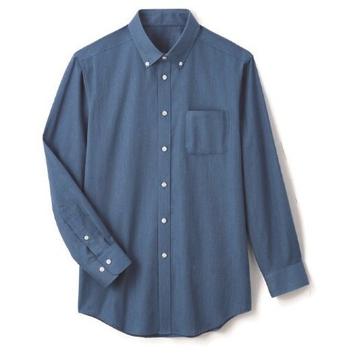 サンペックス 長袖ボタンダウンシャツ ブルー 4L