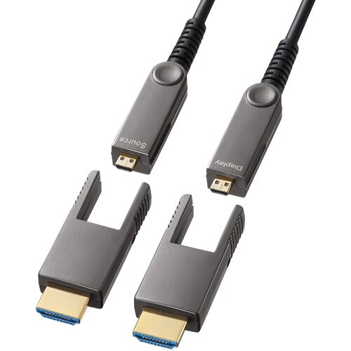 SANWA 4K60Hz対応光ファイバHDMIケー