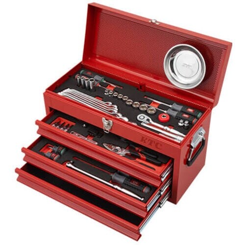 KTC 工具セット チェストタイプ 66点 レッド