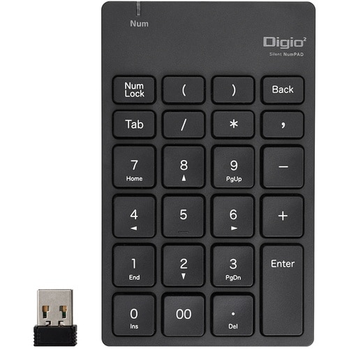 ナカバヤシ USB無線静音テンキーボード ブラック