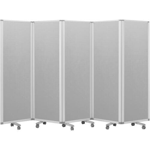 COMAI 5連吸音パーテーション グレー シルバ