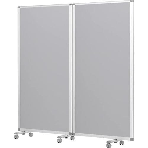 COMAI 2連吸音パーテション グレー シルバー