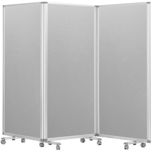 COMAI 3連吸音パーテション グレー シルバー