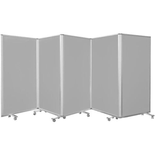 COMAI 5連吸音パーテション グレー シルバー