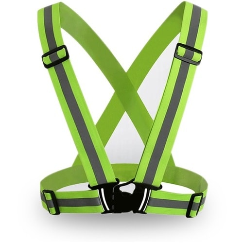 セーフラン 反射帯ベスト 蛍光グリーン
