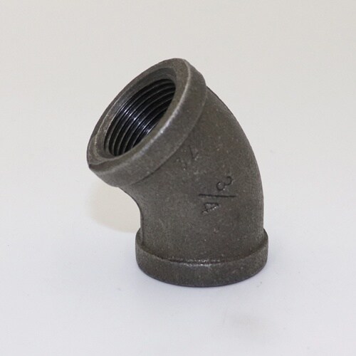 FLOBAL 45°エルボ 45BL−20−黒 2