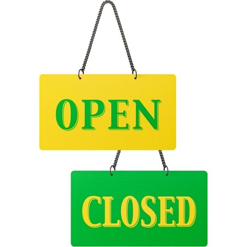 光 プレート カラフルOpen−Closed イエ