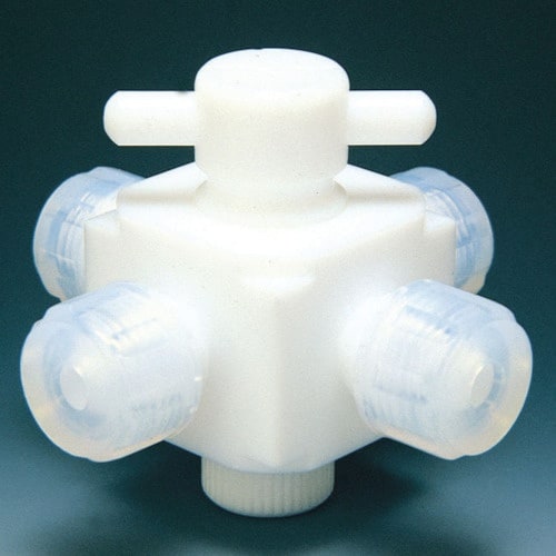 フロンケミカル フッ素樹脂(PTFE)四方バルブ接