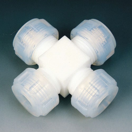 フロンケミカル フッ素樹脂 接続ジョイント十字型