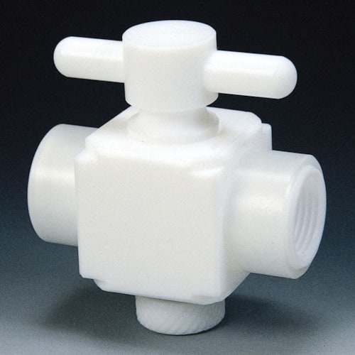 フロンケミカル フッ素樹脂(PTFE)二方バルブ両