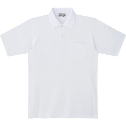 ミドリ安全 エコ帯電防止 半袖ポロシャツ ホワイト