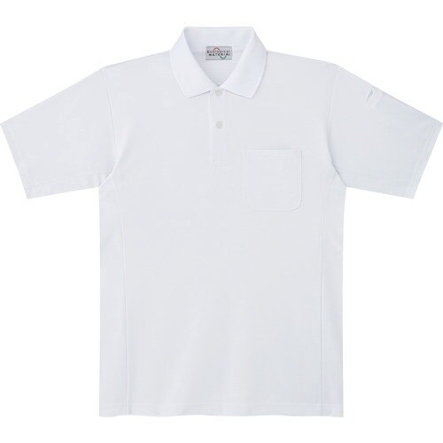 ミドリ安全 エコ帯電防止 半袖ポロシャツ ホワイト