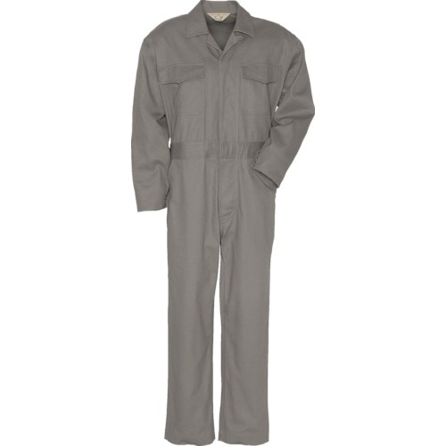 アイトス つなぎ作業服ボタン仕様グレーM