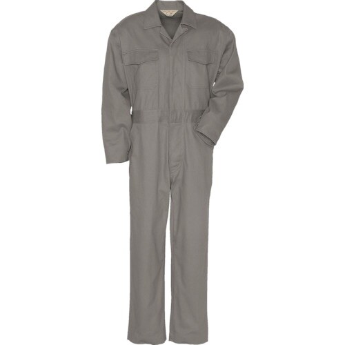 アイトス つなぎ作業服ボタン仕様グレーS