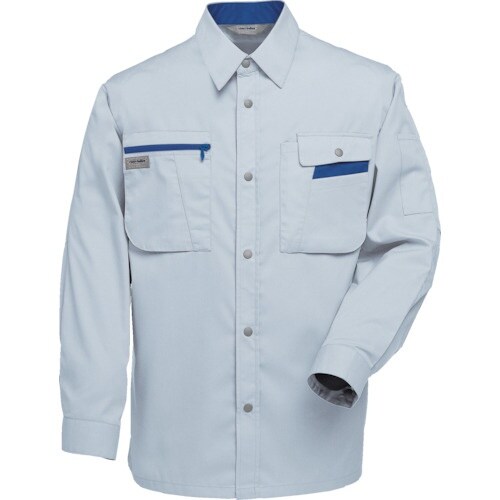 アイトス 帯電防止長袖シャツシルバーグレー3L