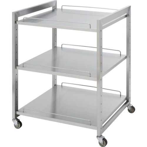 テラオカ ステンレス製スクエアワゴン ASW75(