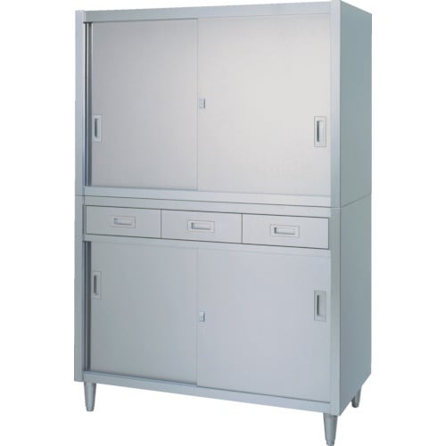 シンコー ステンレス保管庫 二段式アジャスト付 V