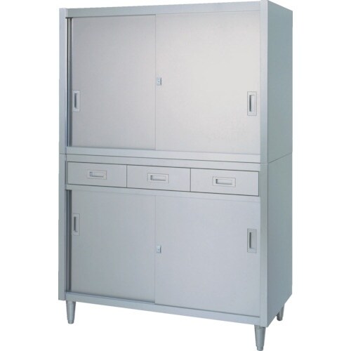 シンコー ステンレス保管庫 二段式アジャスト付 V