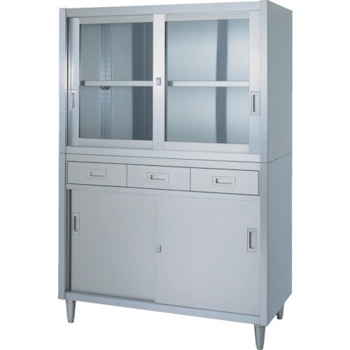 シンコー ステンレス保管庫 二段式アジャスト付 V