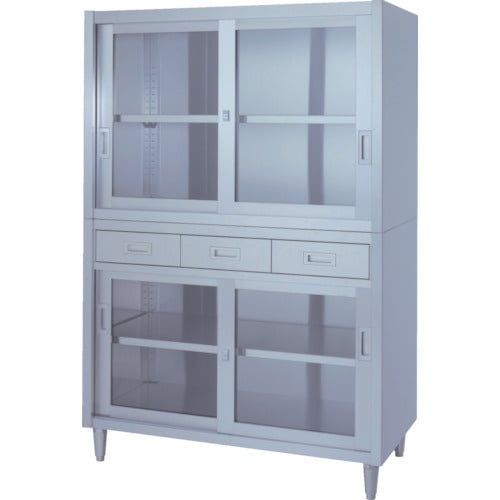 シンコー ステンレス保管庫 二段式アジャスト付 V