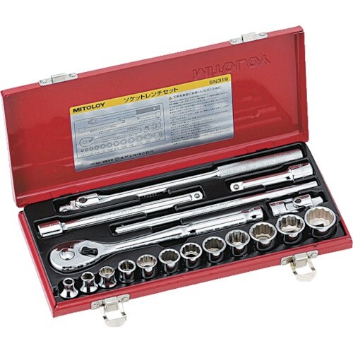 ミトロイ 3/8 ソケットレンチセットメタルケース