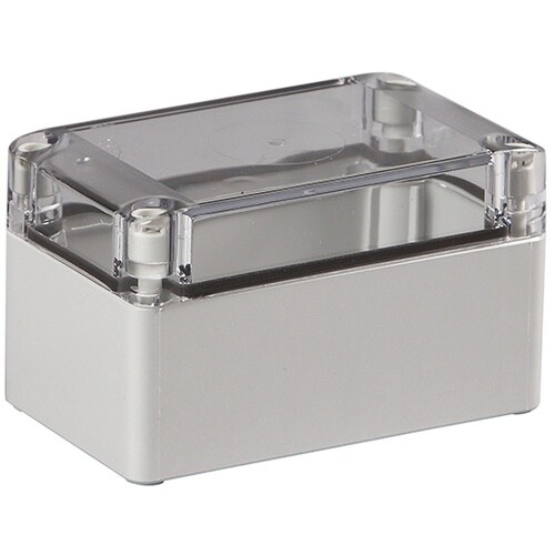 タカチ 防水・防塵ポリカボックス 透明/ホワイトグ