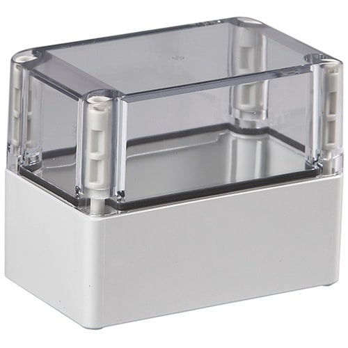 タカチ 防水・防塵ポリカボックス 透明/ホワイトグ