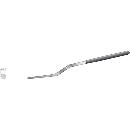 Minimo コテヤスリ クランク型 中目 丸