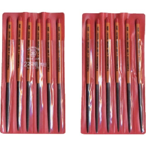 ツボサン 組ヤスリ 12本組 両甲 荒目