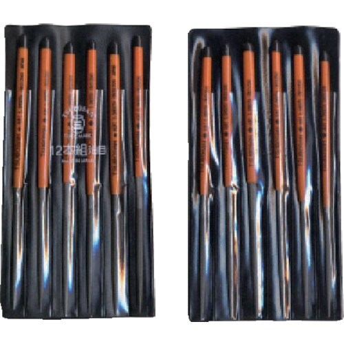 ツボサン 組ヤスリ 12本組 両甲 油目