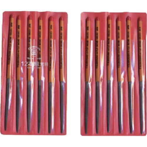 ツボサン 組ヤスリ12本組 先細 荒目