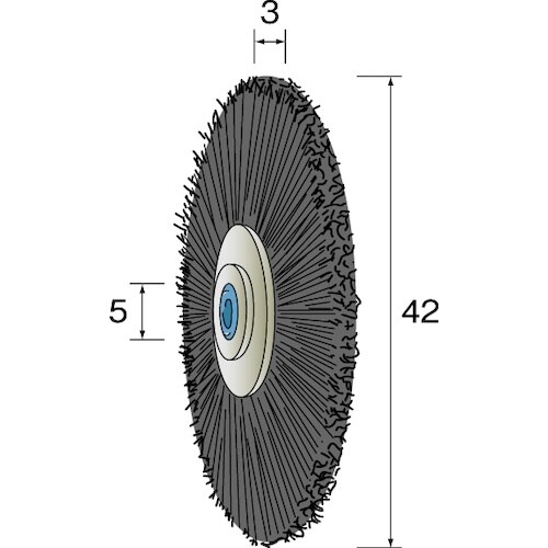 Minimo ブラシホイール 豚毛 ハード φ42