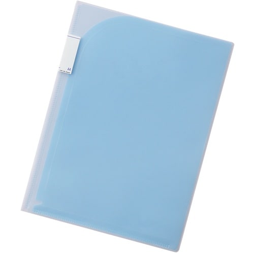 LIHIT A4 2ポケットホルダー 青