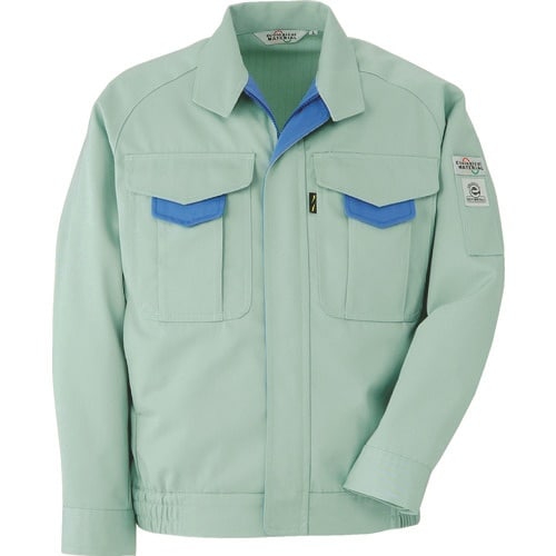 ミドリ安全 エコ帯電防止 ブルゾン グリーン L