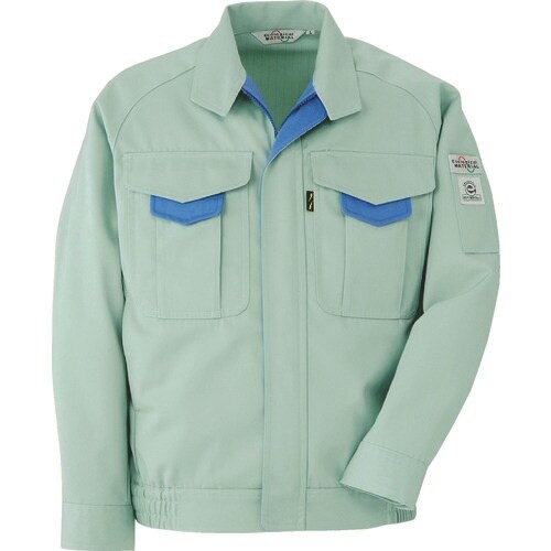 ミドリ安全 エコ帯電防止 ブルゾン グリーン LL