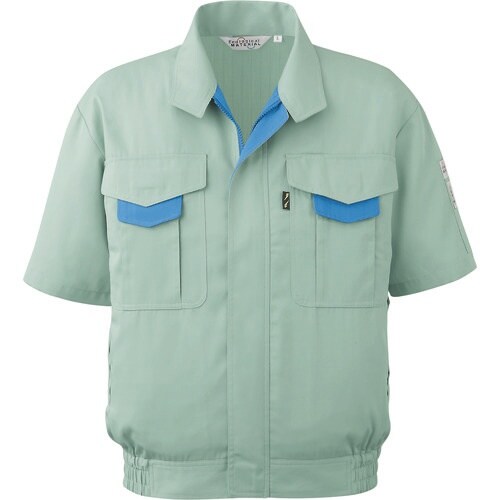 ミドリ安全 春夏 エコ帯電防止 半袖ブルゾン グリ