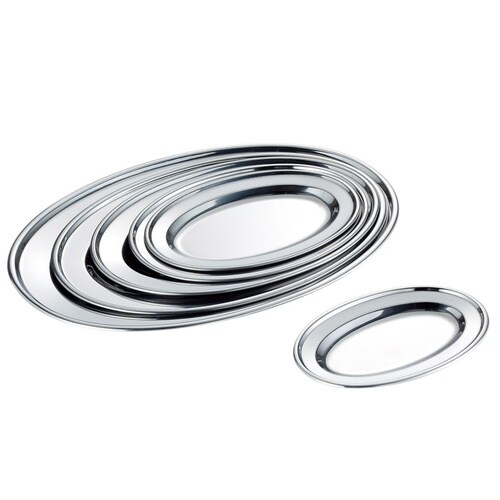 #92112 ステン巻渕小判皿12吋