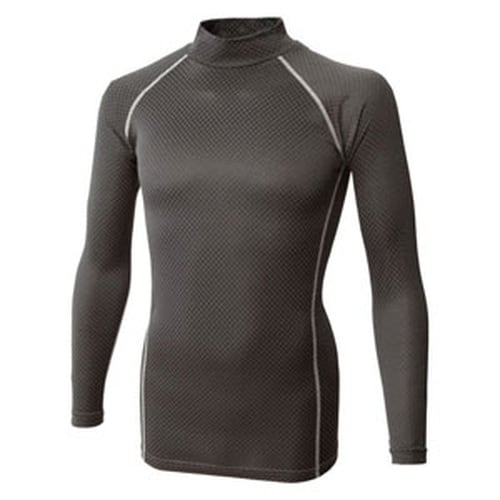 BTチェックハイネックシャツ ブラック 3L