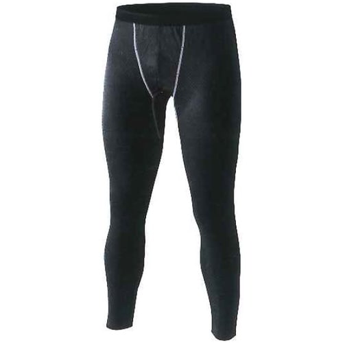 黒 S ストレッチ織柄ロングタイツ