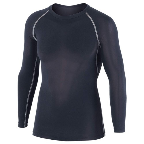 黒 4L ストレッチ 長袖クルーネック