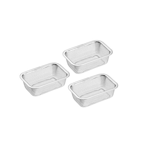 ザル1/4サイズ×3個組