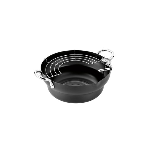 共柄天ぷら鍋24cm 温度計付