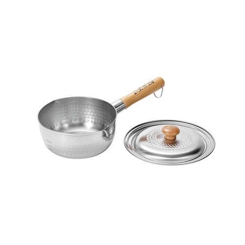 ステンレスゆきひら鍋18cm 蓋付